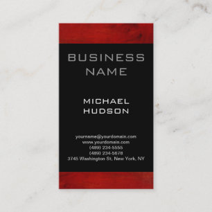 Tarjeta de presentación simple de consultor negro