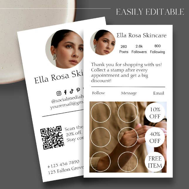 Tarjeta de presentación simple de fidelidad IG (Subido por el creador)