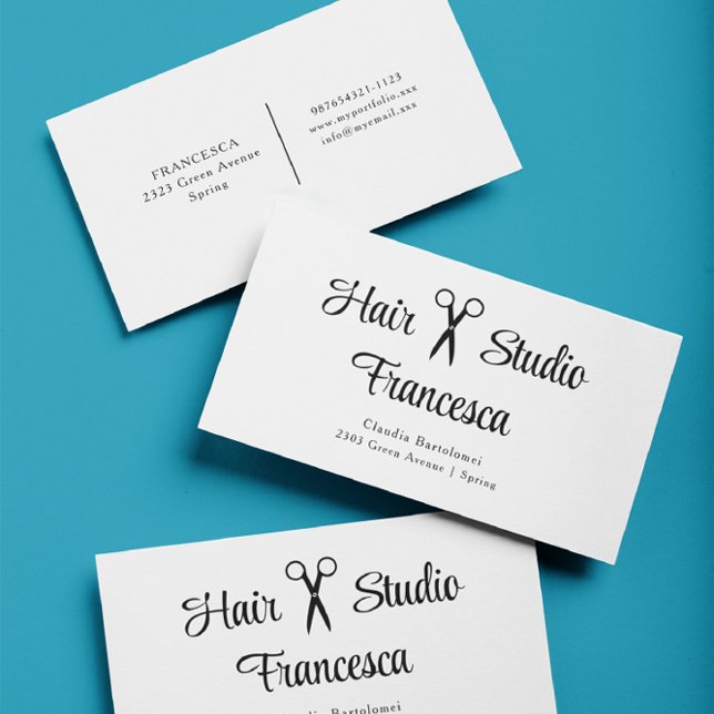 Tarjeta de presentación simple de las tijeras de p (Subido por el creador)