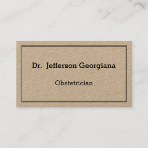 Tarjeta de presentación simple de Obstetrician