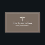 Tarjeta de presentación simple de símbolo médico p<br><div class="desc">Tarjeta de presentación simple con símbolo médico plateado simple.</div>