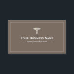 Tarjeta de presentación simple de símbolo médico p<br><div class="desc">Tarjeta de presentación simple con símbolo médico plateado simple.</div>