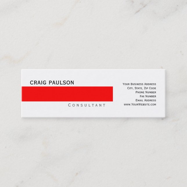 Tarjeta de presentación simple de un consultor sen (Anverso)