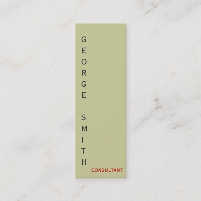 Tarjeta de presentación simple elegante de un cons (Anverso)