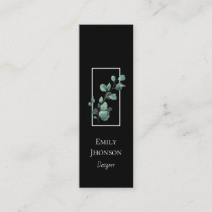 Tarjeta de presentación simple elegante en negro