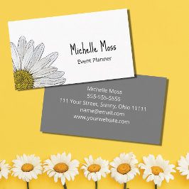 Tarjeta de presentación simple en blanco y gris bo