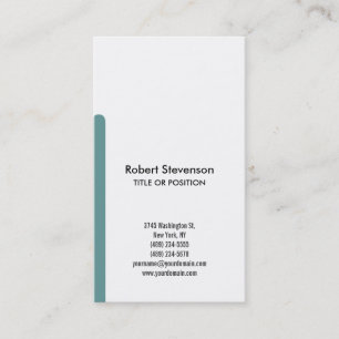 Tarjeta de presentación simple en blanco y negro