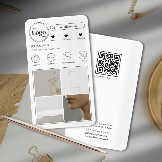 Tarjeta de presentación simple en Instagram para C (Subido por el creador)