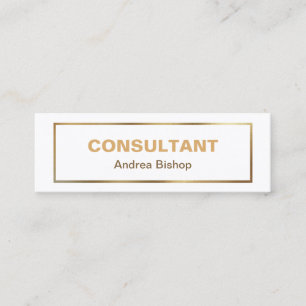 Tarjeta de presentación simple Gold Frame Classic