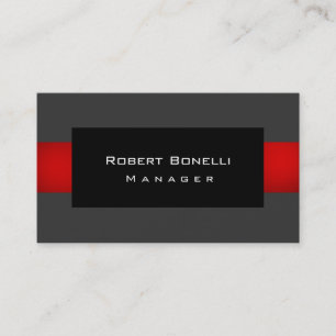 Tarjeta de presentación simple Gris Negro