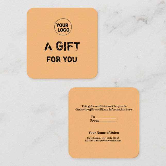 Tarjeta De Presentación simple mínimo añadir el nombre dirección de texto  (Anverso / Reverso)