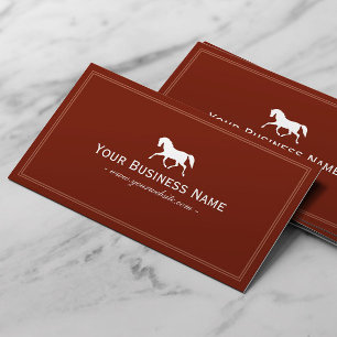 Tarjeta de presentación simple para caballos (rojo