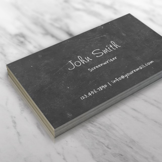 Tarjeta de presentación simple para guionistas de  (Subido por el creador)