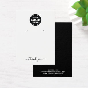 Tarjeta de presentación simple para joyería con lo