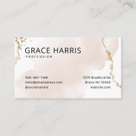 Tarjeta de presentación simple Pastel Gold