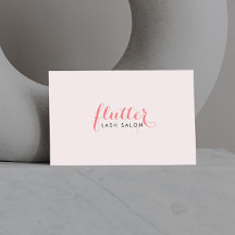 Tarjeta de presentación simple Pink Lash Salon