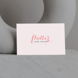 Tarjeta de presentación simple Pink Lash Salon