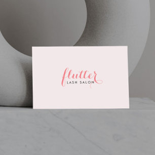 Tarjeta de presentación simple Pink Lash Salon