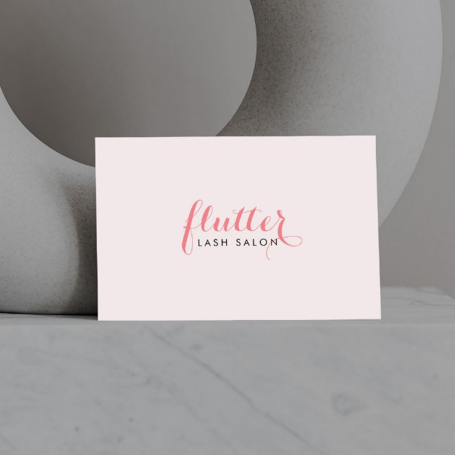 Tarjeta de presentación simple Pink Lash Salon (Subido por el creador)