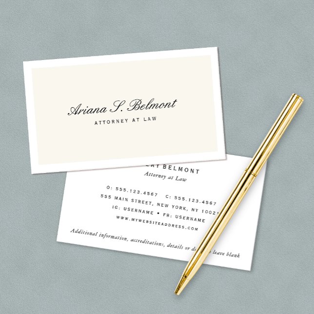 Tarjeta de presentación simple y elegante para el  (Subido por el creador)