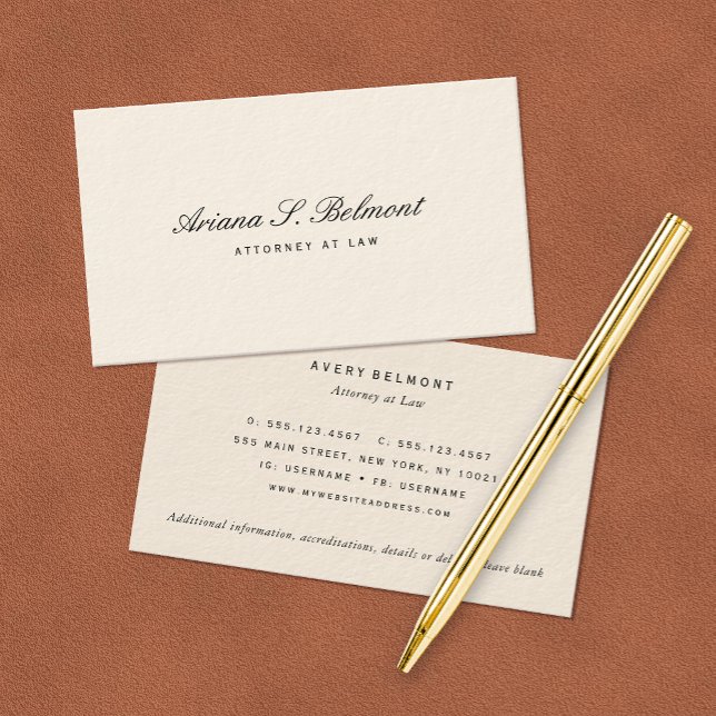 Tarjeta de presentación simple y elegante para el  (Subido por el creador)