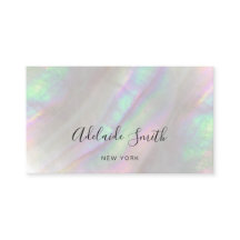 tarjeta de presentación simulado de concha iridisc