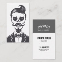 Tarjeta de presentación Skeleton Gentleman Barber