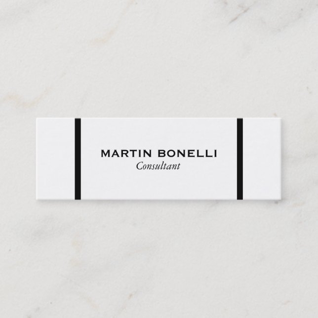 Tarjeta de presentación Skinny Black Border Standa (Anverso)
