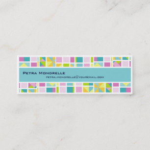 Tarjeta de presentación Skinny de color Pastel