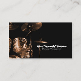 Tarjeta de presentación Snare and Tom Brown Drumme