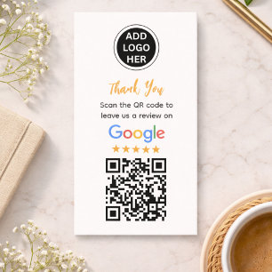 Tarjeta De Presentación Solicitud de Reseña Simple de Google Negocio Peque