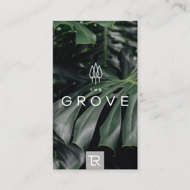 Tarjeta de presentación Splash Monstera Palm (Anverso)