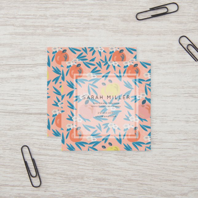 Tarjeta de presentación Sq para profesores de patr (Anverso/Reverso In Situ)