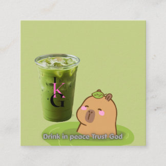 Tarjeta De Presentación  Stay Calm Like a Capybara