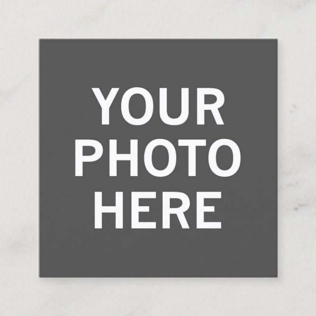 Tarjeta De Presentación Su foto aquí (Anverso)