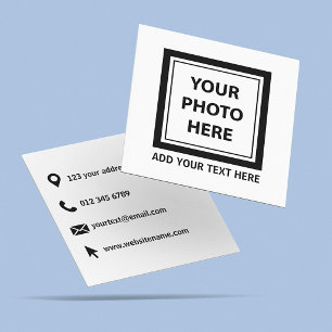 Tarjeta De Presentación Subir imagen foto y agregar texto – Personalizar