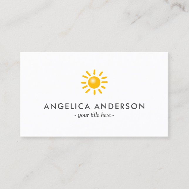 Tarjeta de presentación Sun (Anverso)