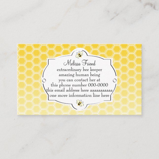 Tarjeta de presentación Sweet Bee (Anverso)