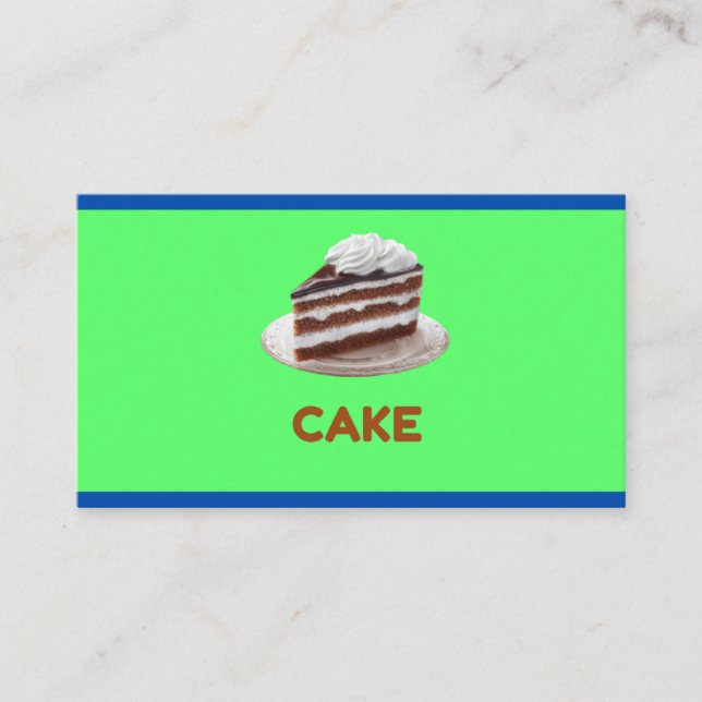Tarjeta De Presentación Sweet Cake Macaron Cupcake  Bakery Business Card (Anverso)