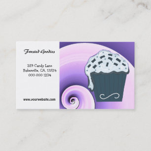 Tarjeta de presentación Swirl Purple and Blue Cupa