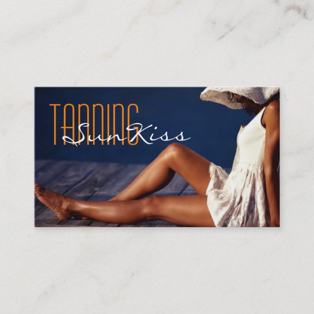Tarjeta de presentación Tanning Salon Spa (Anverso)
