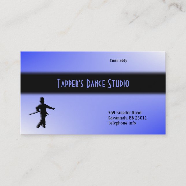 Tarjeta de presentación Tap Dance (Anverso)