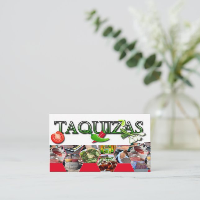 Tarjeta De Presentación Taquizas (Anverso de pie)