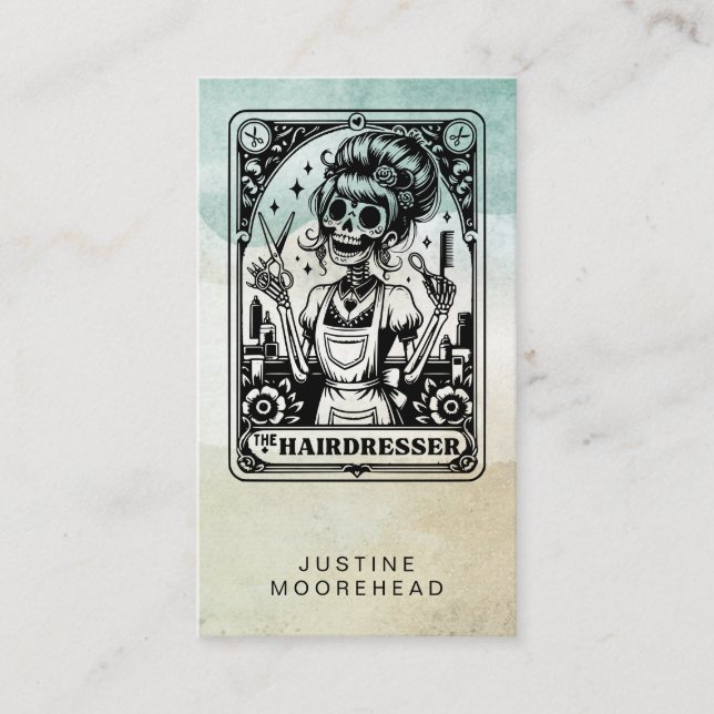 Tarjeta de presentación Tarot de estilo Hair (Anverso)