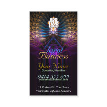 Tarjeta de presentación Tarot Fractal Feathers
