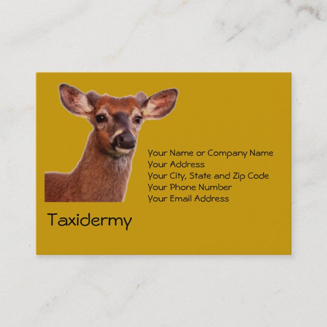 Tarjeta de presentación Taxidermy (Anverso)