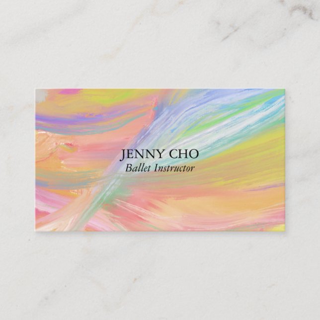 tarjeta de presentación textualizada de pintura ar (Anverso)