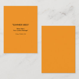 Tarjeta De Presentación Textura Naranja Retro – Arte de Vibraciones Verani