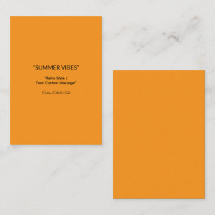 Tarjeta De Presentación Textura Naranja Retro – Arte de Vibraciones Verani