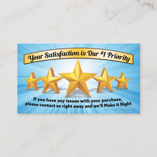 Tarjeta De Presentación Thank You for Your Order/Purchase Cards (Anverso)